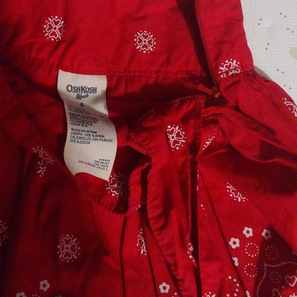 BLACK FRIDAY⚡4 for $15⚡6T Osh Kosh red skirt - Picture 4 of 5